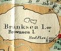 Branksea or Brownsea Island, 1935 chart