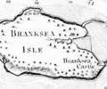 Branksea Island, 1785 chart