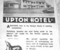 Upton Hotel opening, advertisement 
