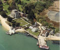 Aerial view of Brownsea Castle and Quay