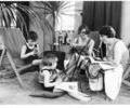 Mothers and children inside the Solarium, Branksome Chine
