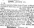 Letter from Maryland, 1755