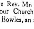 Marriage of Mrs Bowles, 1752