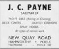 Advert for J.C Payne Sailmakers.