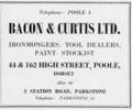 Advert for Bacon & Curtis Ltd.