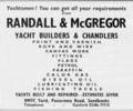 Advert For Randall & McGregor.