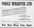 Advert for Poole Wharves Ltd.