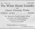 Advert for White House Laundry.