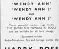 Advert for Harry Rose. Motor Towage.