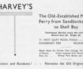 Advert for Harvey's Ferry.