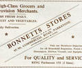 Advert for Bonnetts Stores