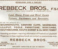 Advert for Rebbeck Bros.