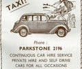 Advert For Gardners Taxi.