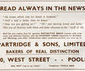 Advert for Partrige & Sons, Ltd.