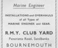Advert for  E. Gillam Marine Engineer.