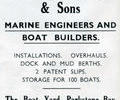 Avert for Frederick C.  Mitchell & Sons Boat Builders.