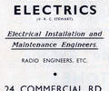Advert for Parkstone Electrics.
