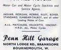 Advert for  Penn Hill Garage.