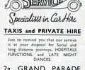 Advert for Taxicar Service