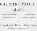 Advert for Guliver's Kitchen Cafe.
